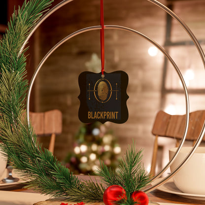 Christmas Ornament | BlackPrint Gold Fingerprint Design
