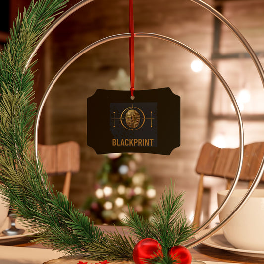 Christmas Ornament | BlackPrint Gold Fingerprint Design