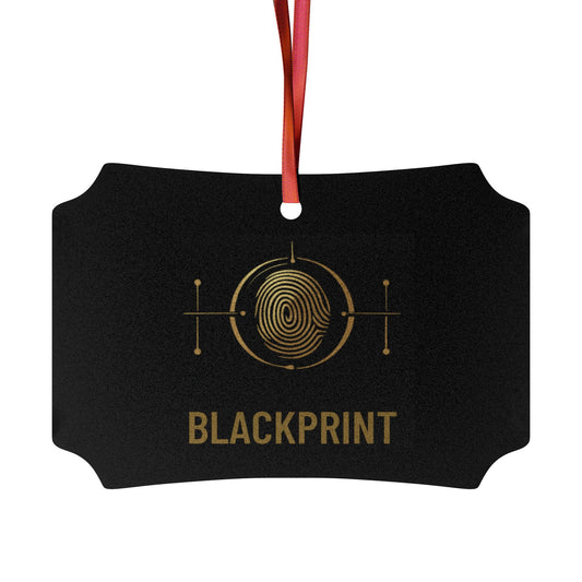Christmas Ornament | BlackPrint Gold Fingerprint Design