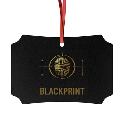 Christmas Ornament | BlackPrint Gold Fingerprint Design