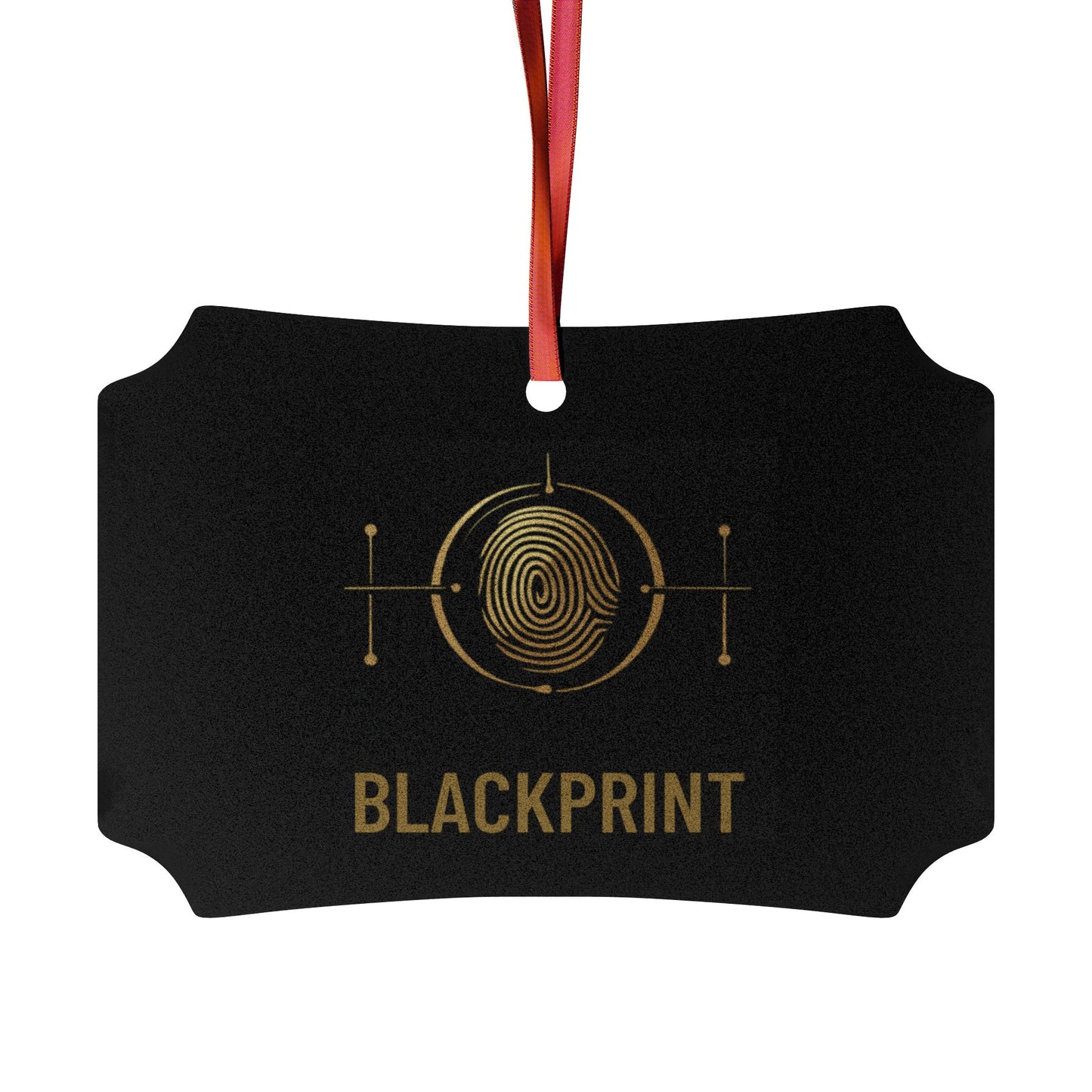 Christmas Ornament | BlackPrint Gold Fingerprint Design